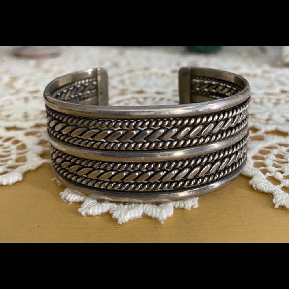 Sterling silver cuff bracelet